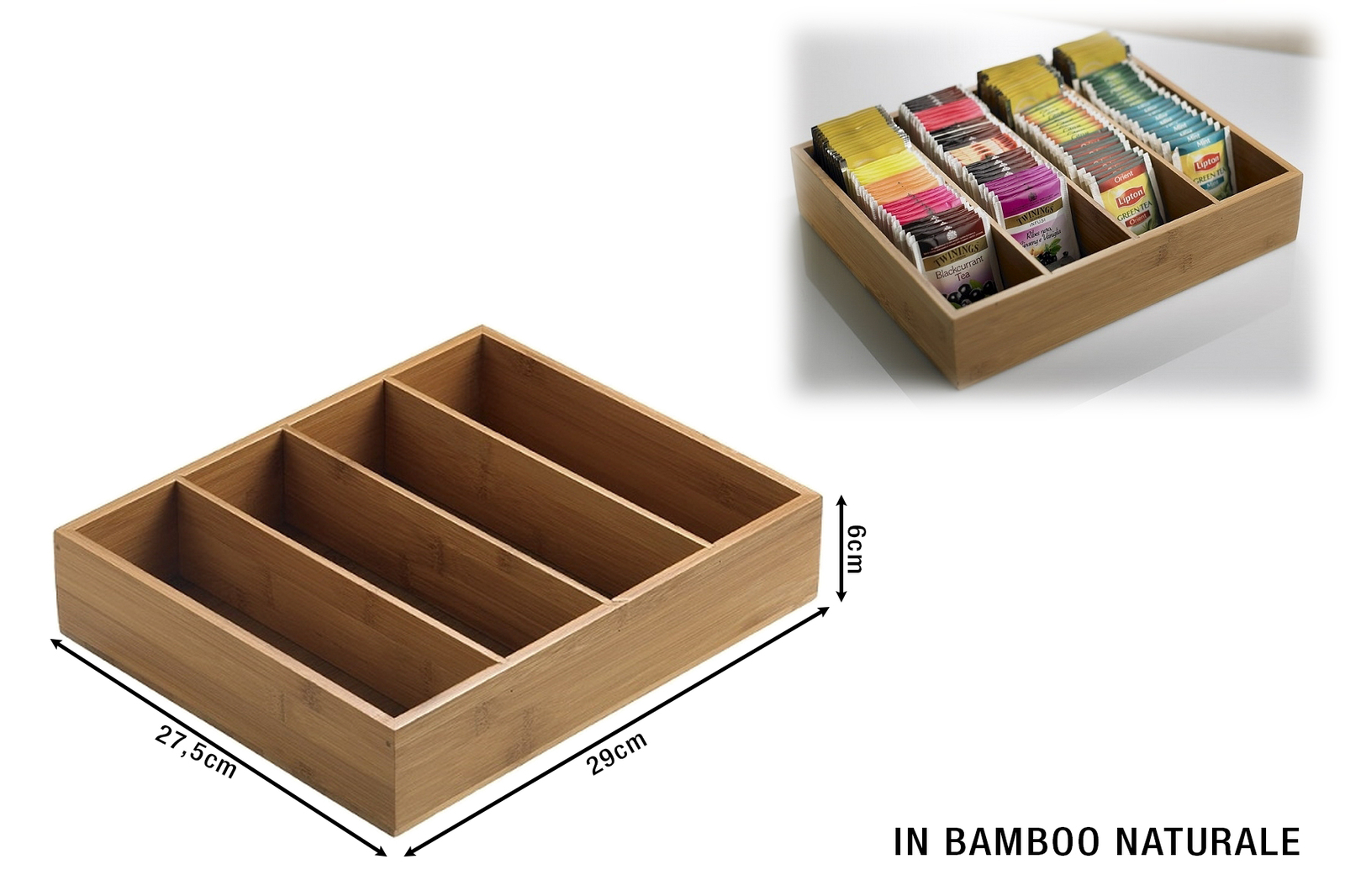 PORTABUSTINE ASIA IN BAMBOO NATURALE CM.29X27,5X6H
