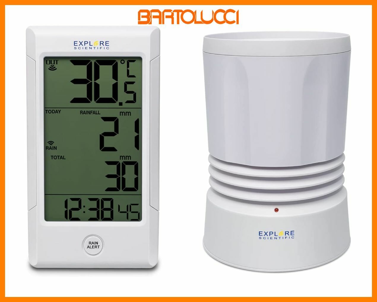 Explore Scientific RGT1001GYE000 Pluviometro, Bianco