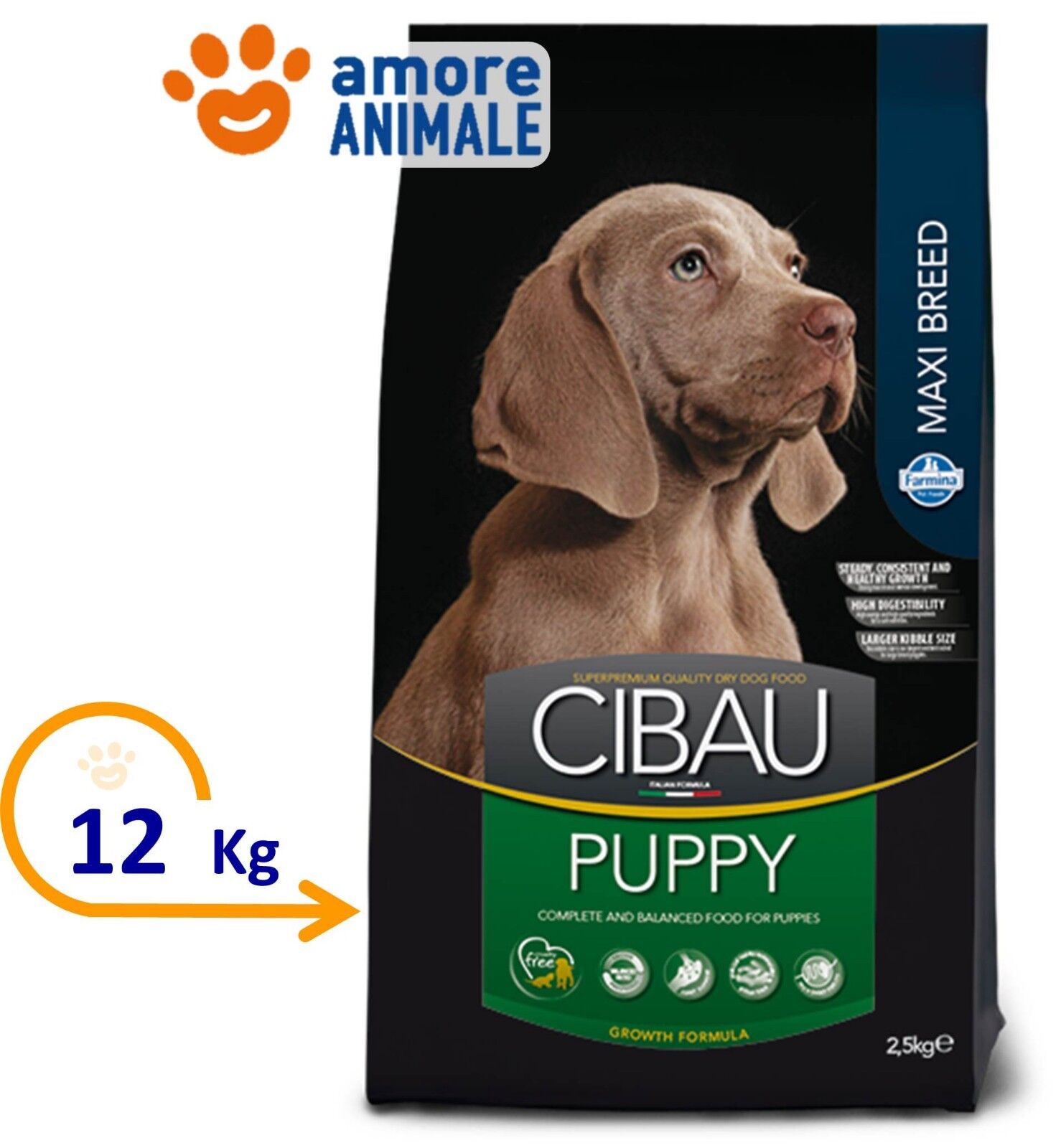 Farmina CIBAU Puppy Maxi 12 Kg - Crocchette per cani