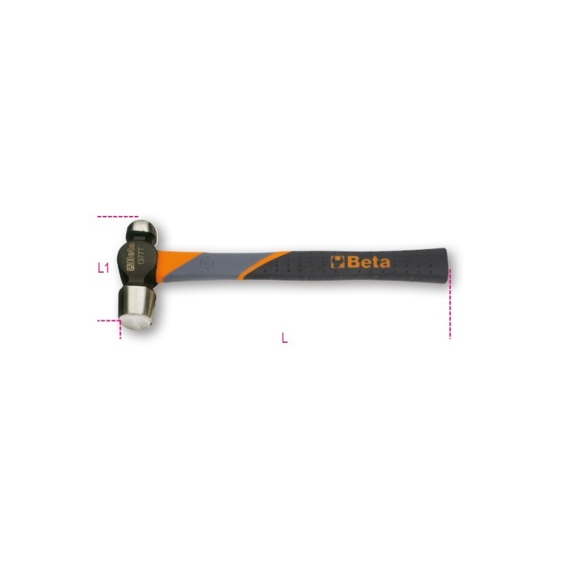 MARTELLO CON TESTA TONDA E PENNA SFERICA L MM 350 ART. 1377T