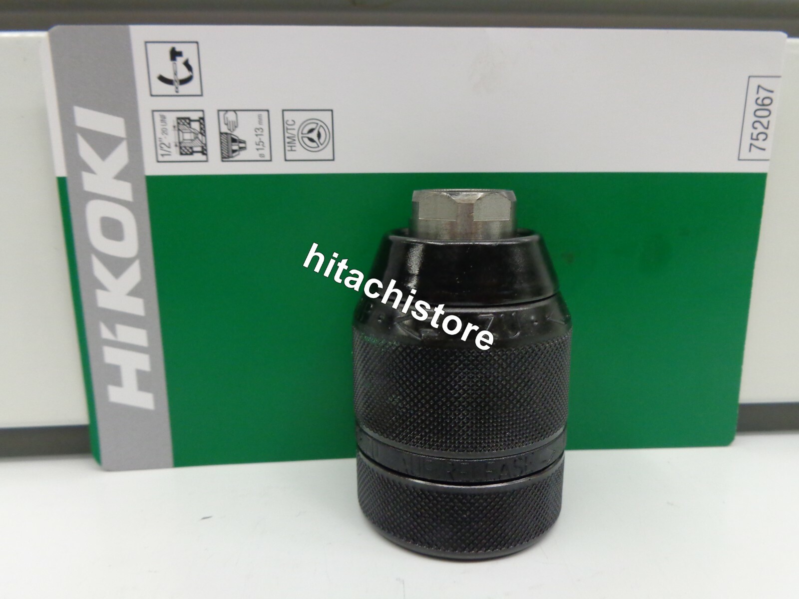 MANDRINO AUTOSERRANTE IN METALLO HIKOKI PER TRAPANI AVVITATORI DA 1,5 A 13 MM.