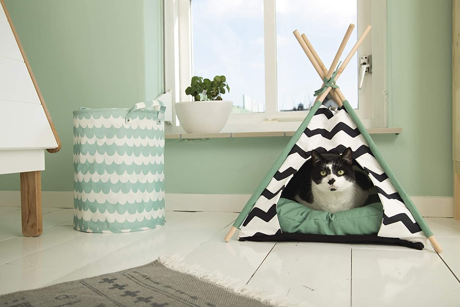 Cuccia Gatto Chiusa Interno, Cuccia per Gatti Da Interno Stile Carino Tenda KION
