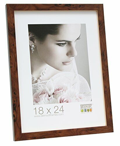 Deknudt Frames s43ag2 Cadre Photo avec Filet Doré Bois de Loupe Brun (J4O)