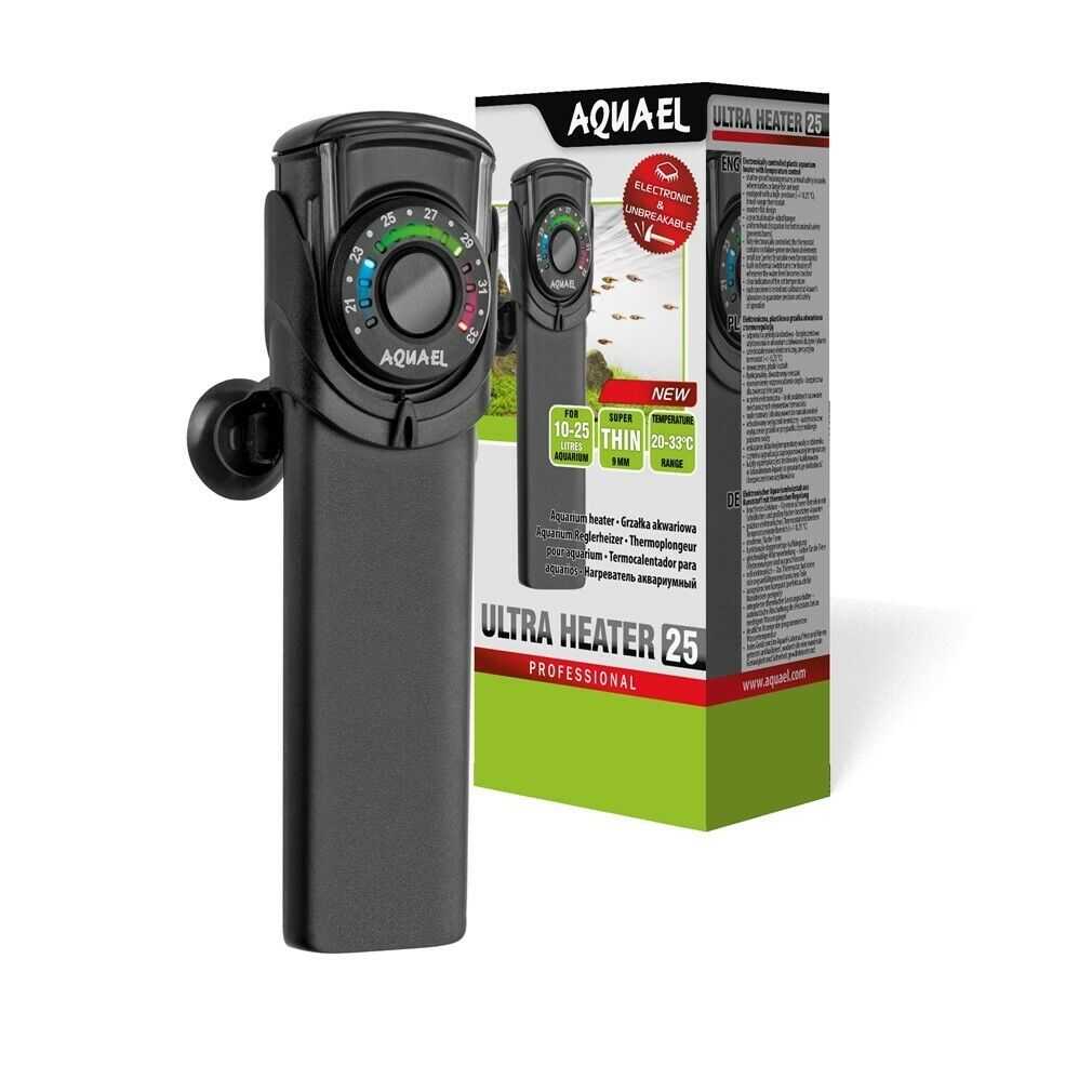 ULTRA HEATER 25W AQUAEL RISCALDATORE TERMORISCALDATORE ACQUARIO DOLCE MARINO