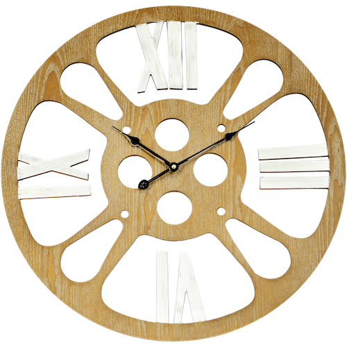 TechnoLine WT-1612 "Wood" - Orologio Quarzo. Quadrante MDF lavorato.  ø 58 cm.