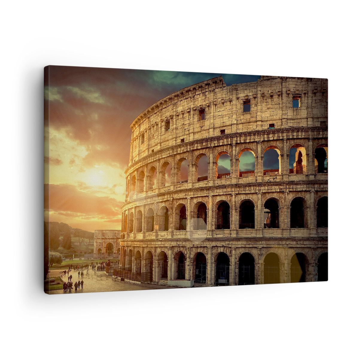 Quadro su Tela 70x50cm Coloseum Roma Architettura Italia Stampe Immagini Murale