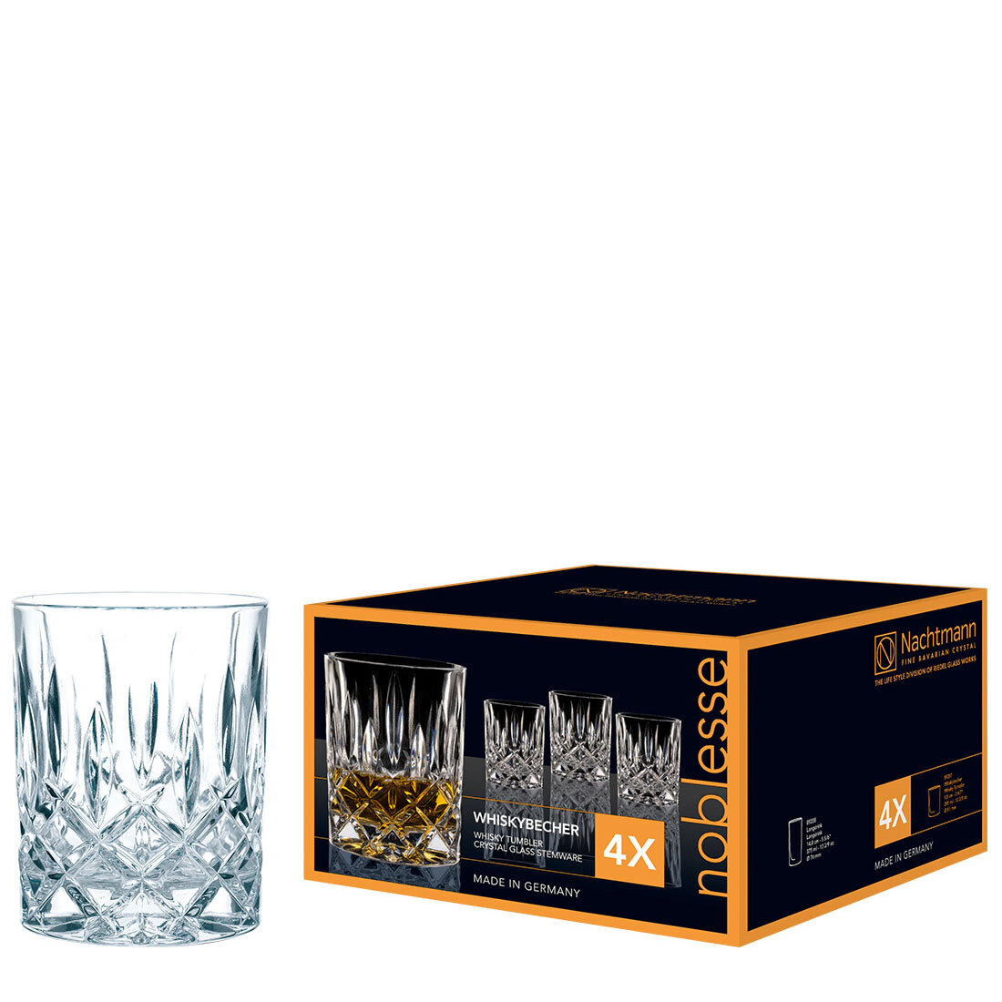 NACHTMANN - Noblesse Set 4 Pezzi Bicchiere da Whisky 5cm Cristallo 89207