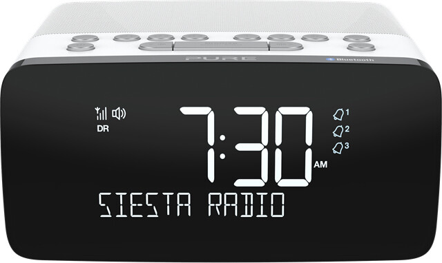 PURE Sveglia e Radiosveglia con diplay digitale Bianco Siesta Charge