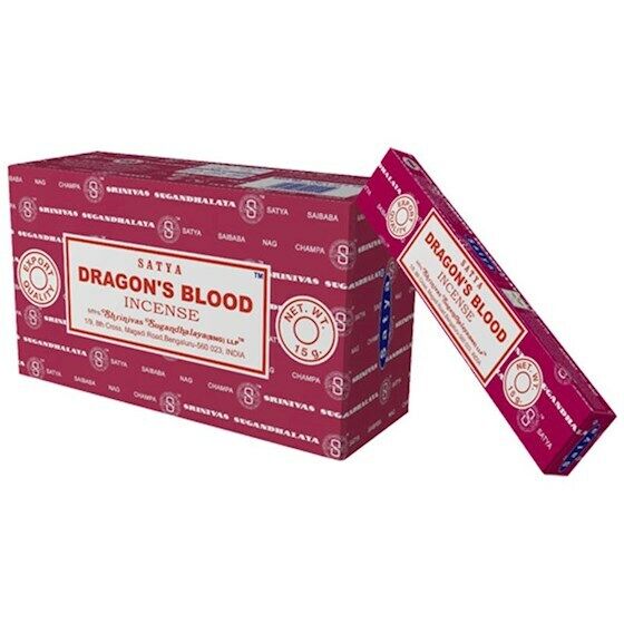 Incenso Satya Dragon's Blood 12 scatole da 15gr Profumo Yoga Meditazione Drago