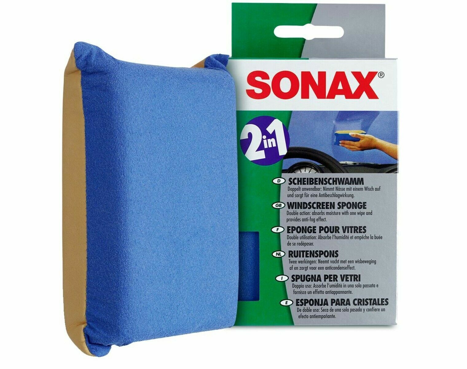 SPUGNA PER VETRI 2 IN 1 SONAX