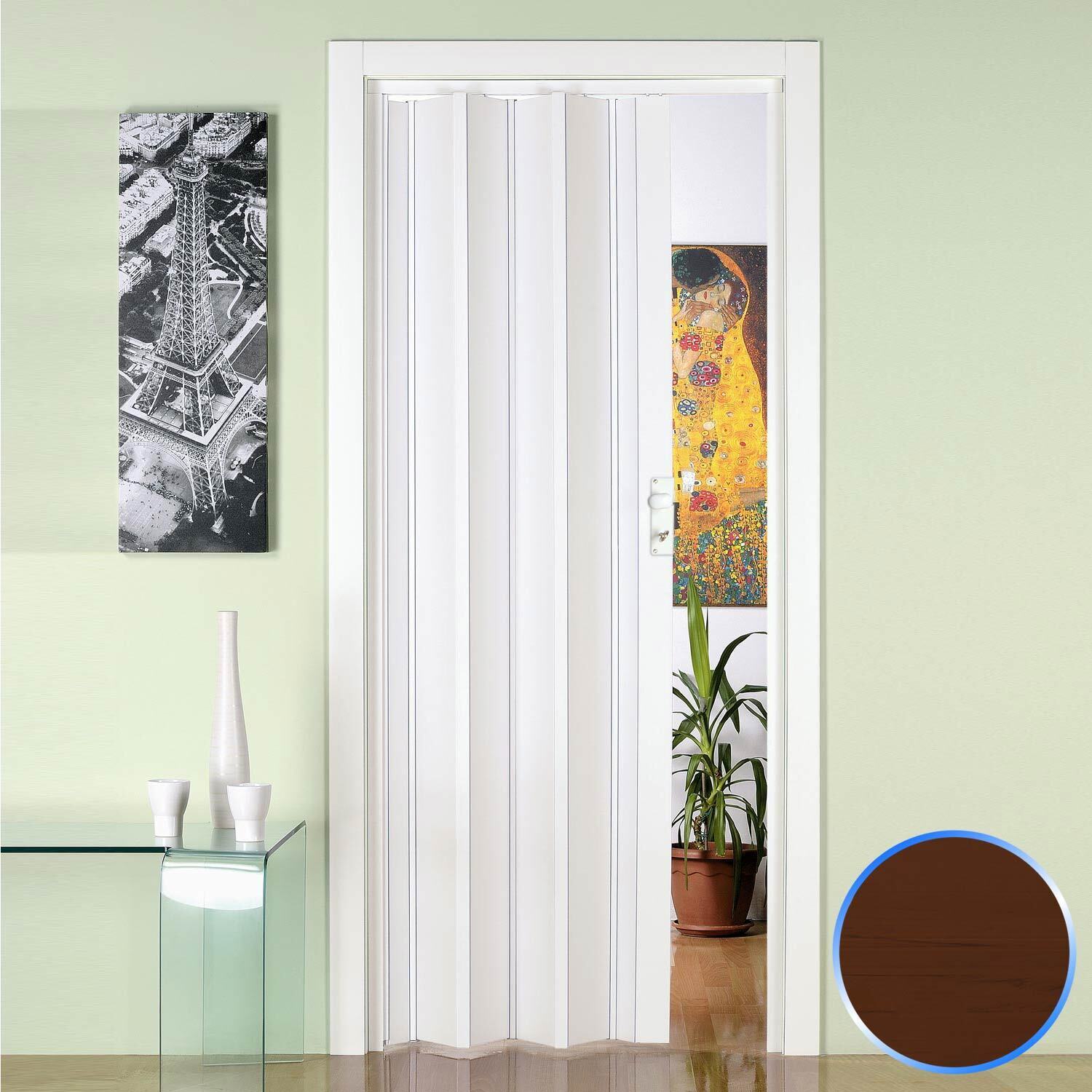 PORTA A SOFFIETTO PVC PORTE CUCINA PORTA SALOTTO SCOMPARSA RIDUCIBILI MANIGLIA