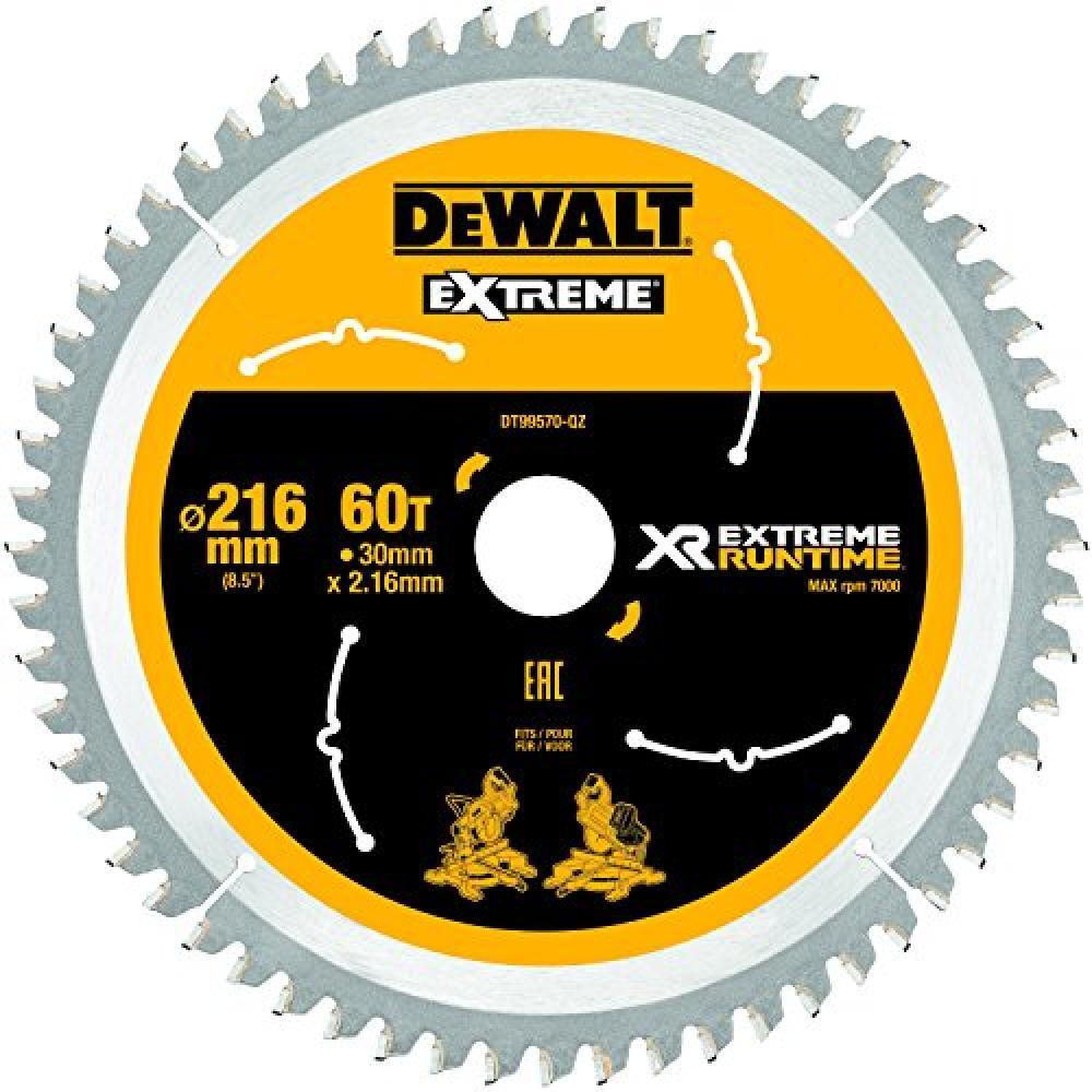 (TG. 216/30mm 60WZ/FZ) Dewalt DT99570-QZ DT99570-QZ-Hojas para Sierra Circular E