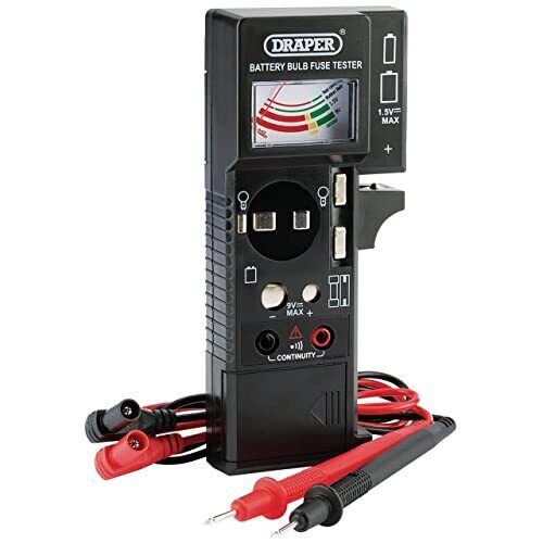 Draper 90478 - Tester per batteria, lampadina, fusibile e continuità
