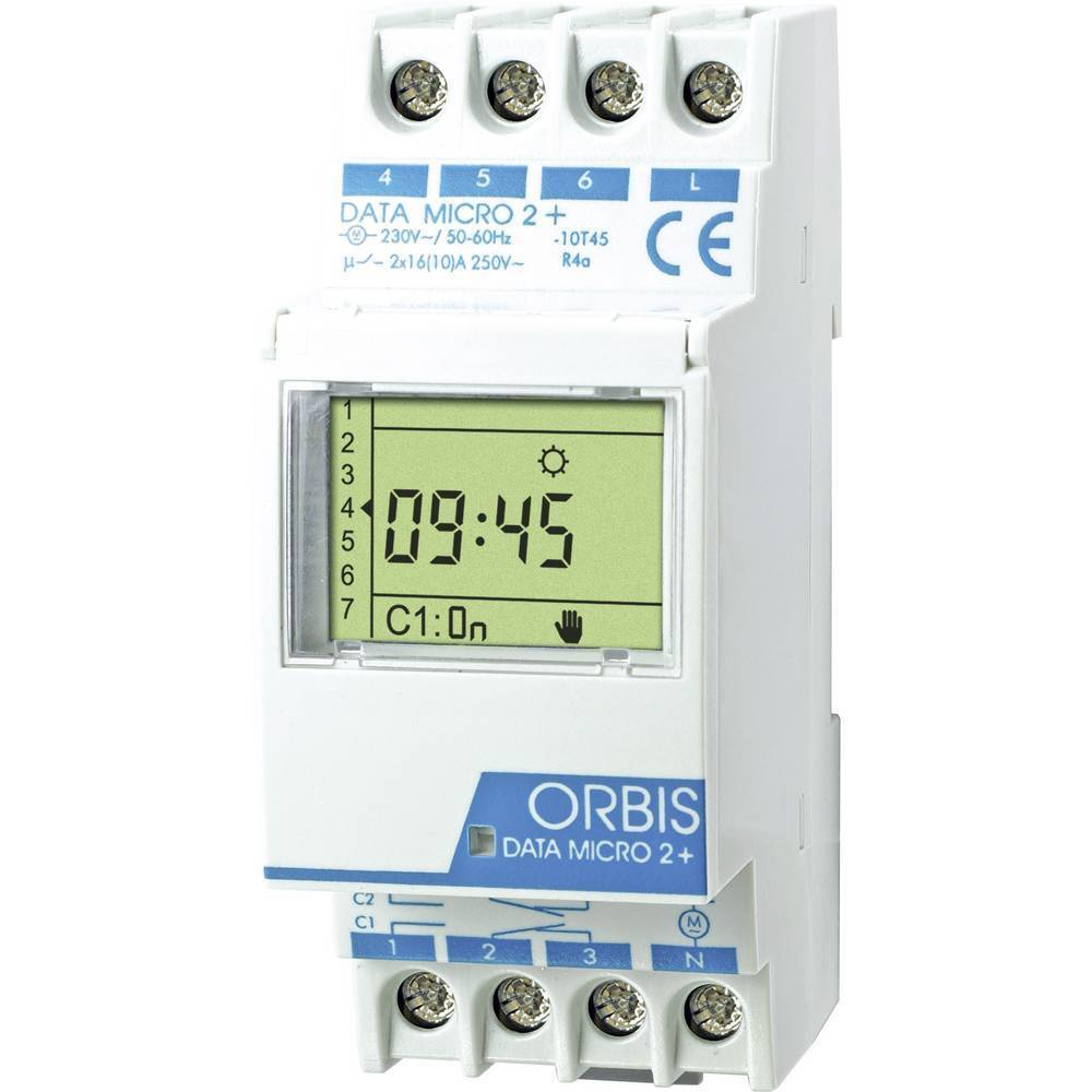 ORBIS Zeitschalttechnik DATA MICRO-2 + 230 V Timer per guida DIN digitale 250