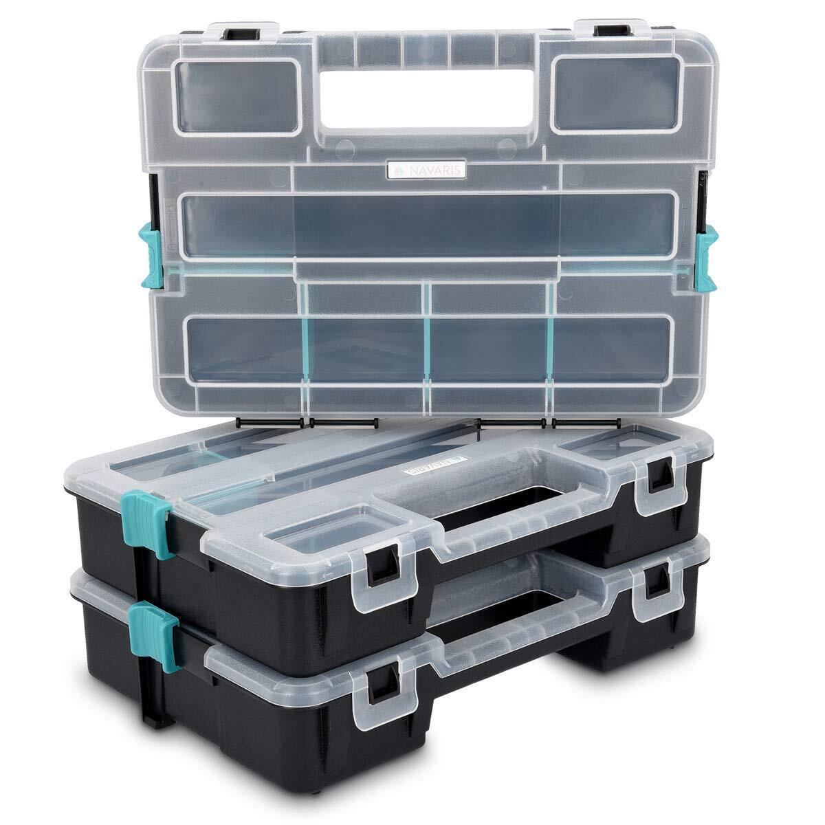 Navaris Contenitore Portaminuterie Organizzatore Minuteria L - 3x Cassetta