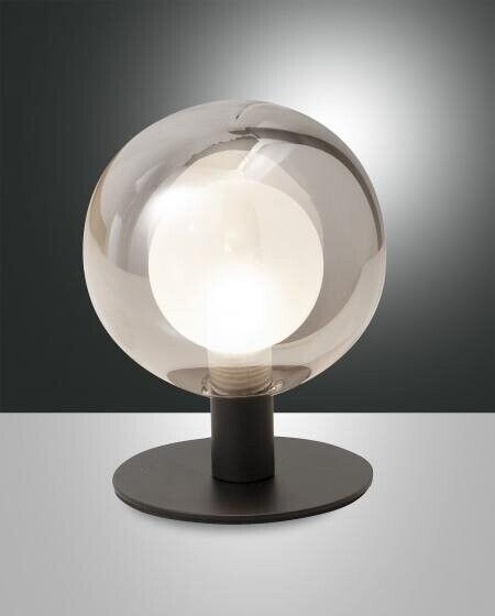 Teramo lampada Tavolo vetro borosilicato fume Ø12 led