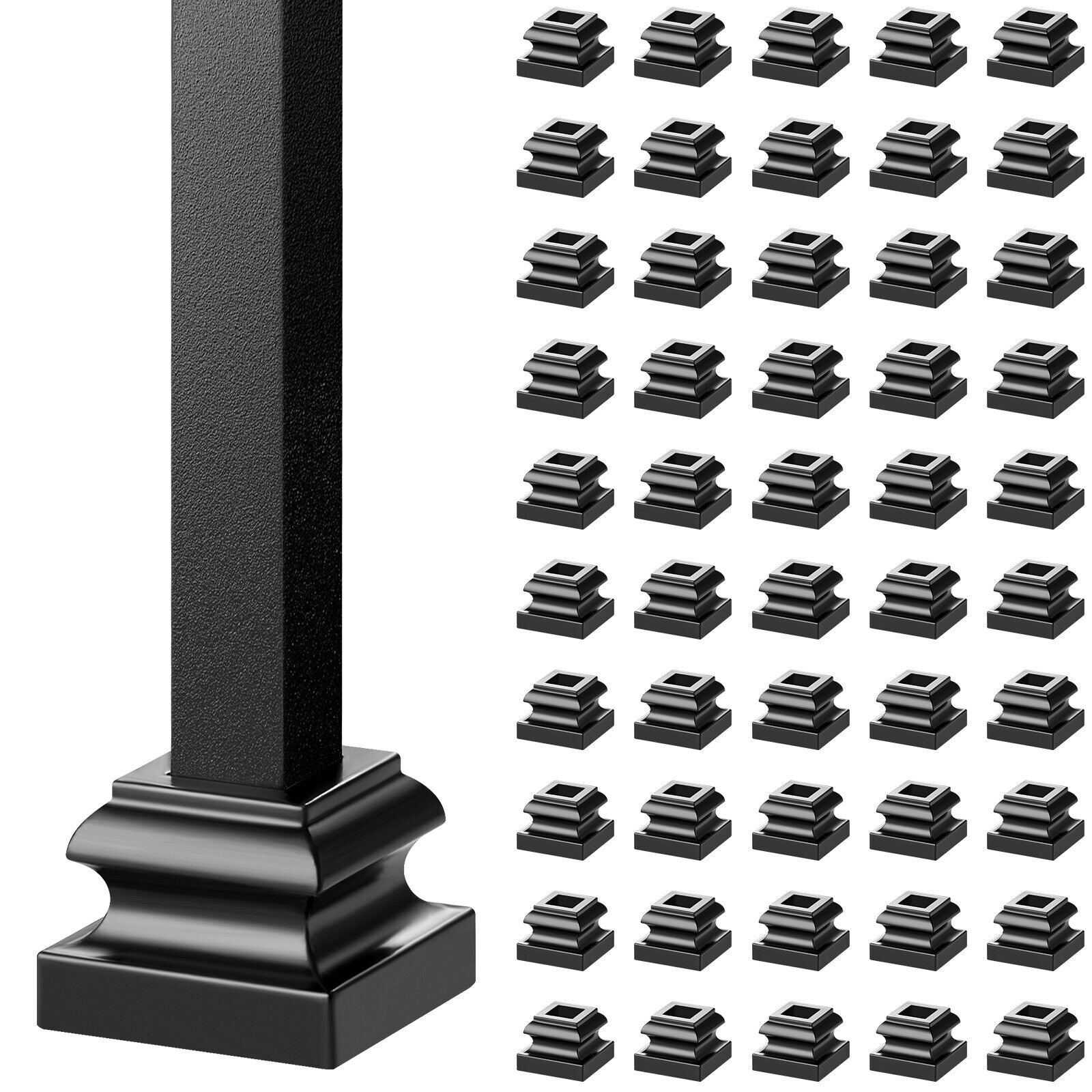 VEVOR Fissaggio per Ringhiera per Base Ringhiere Scale 50 PZ Lega di Alluminio