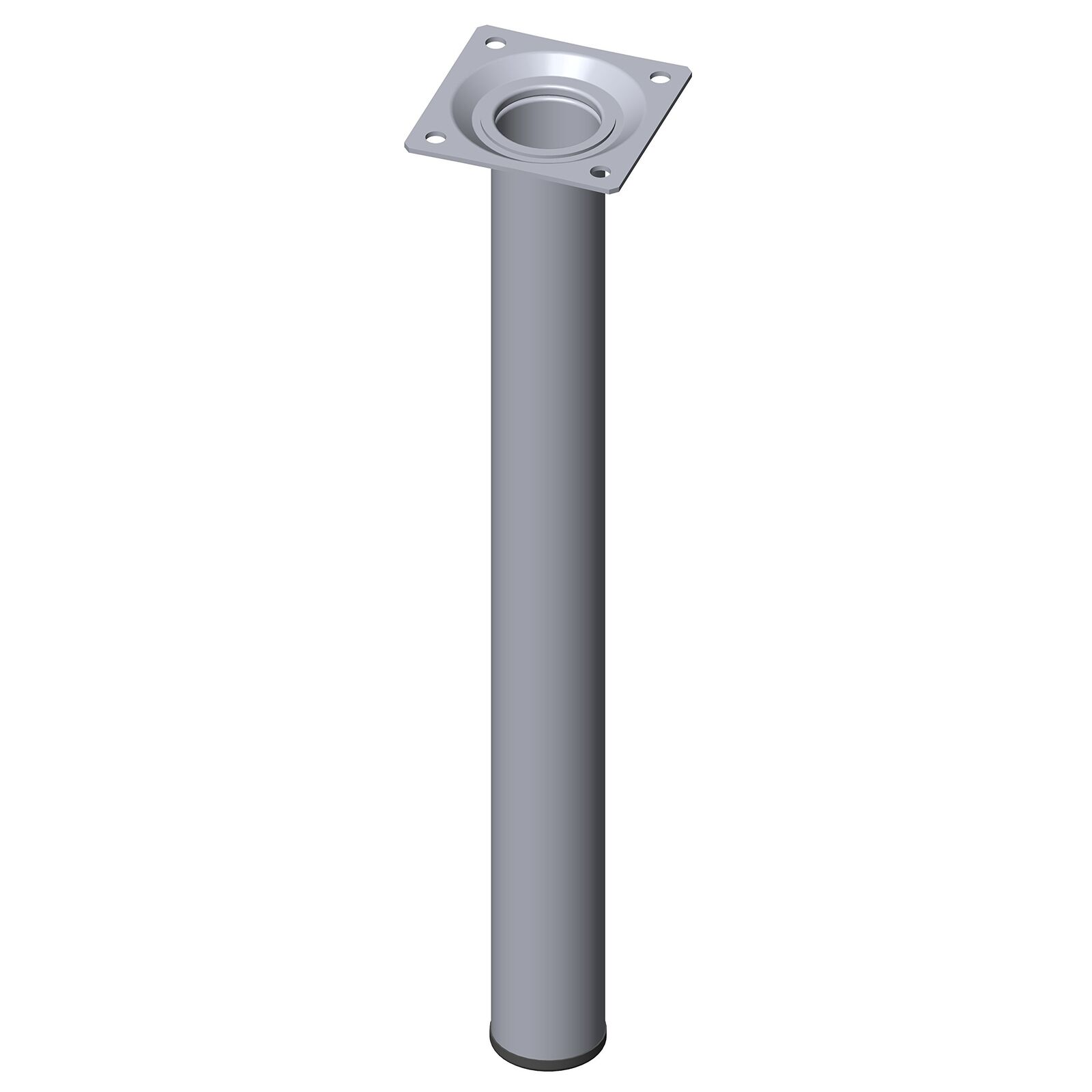 Element System 18133-00346 Gambe in Acciaio a Base Rotonda, Cromo, 30 cm, Set di