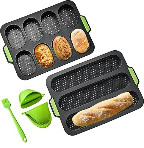 YXIAOO Stampo Baguette, Stampo per Baguette Mini Baguette，Teglia Forno (v2H)