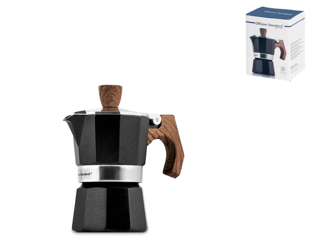 Caffettiera In Alluminio OFFICINE STANDARD Manico Effetto legno