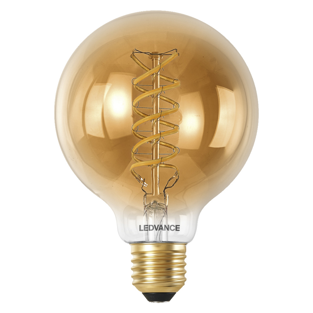 LEDVANCE SMART+ WIFI LED-Lampe, Gold-Tönung, 8W, 650lm, Kugel-Form mit 80mm Durc