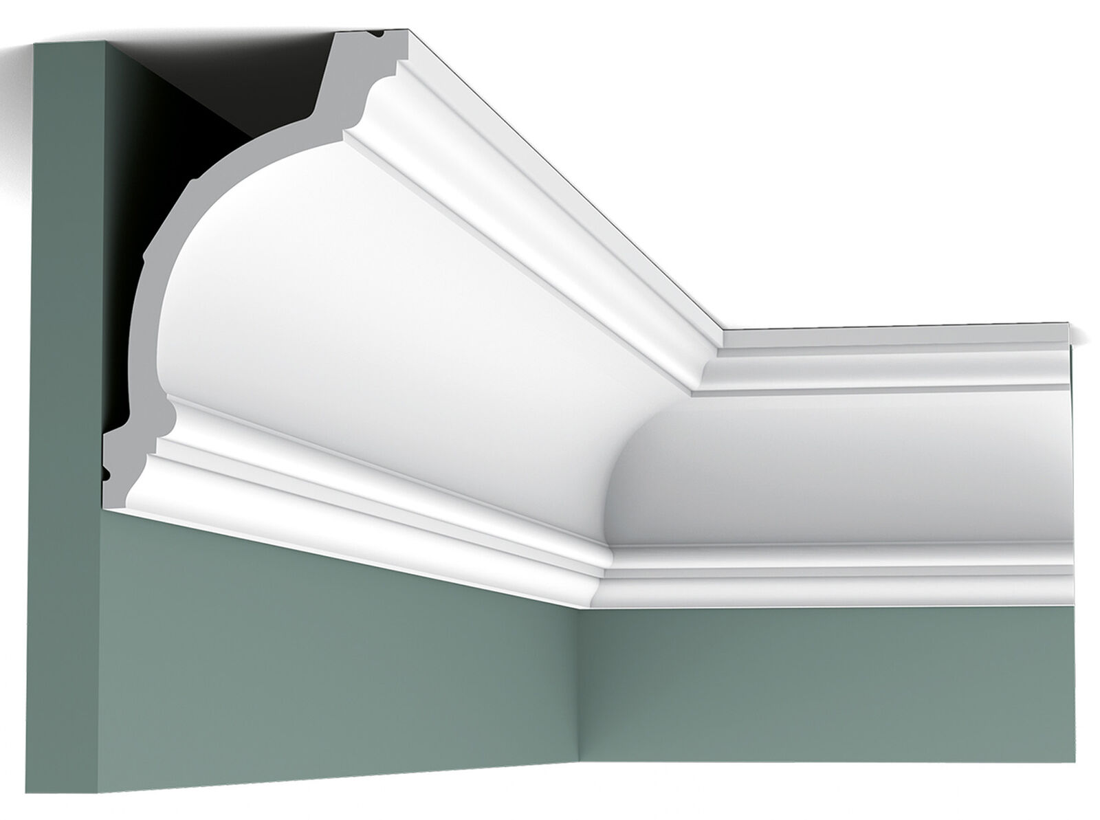 Orac Decor C217 Cornice Soffitto Poliuretano Alta Densità Bianco 200x10,3x15,6cm