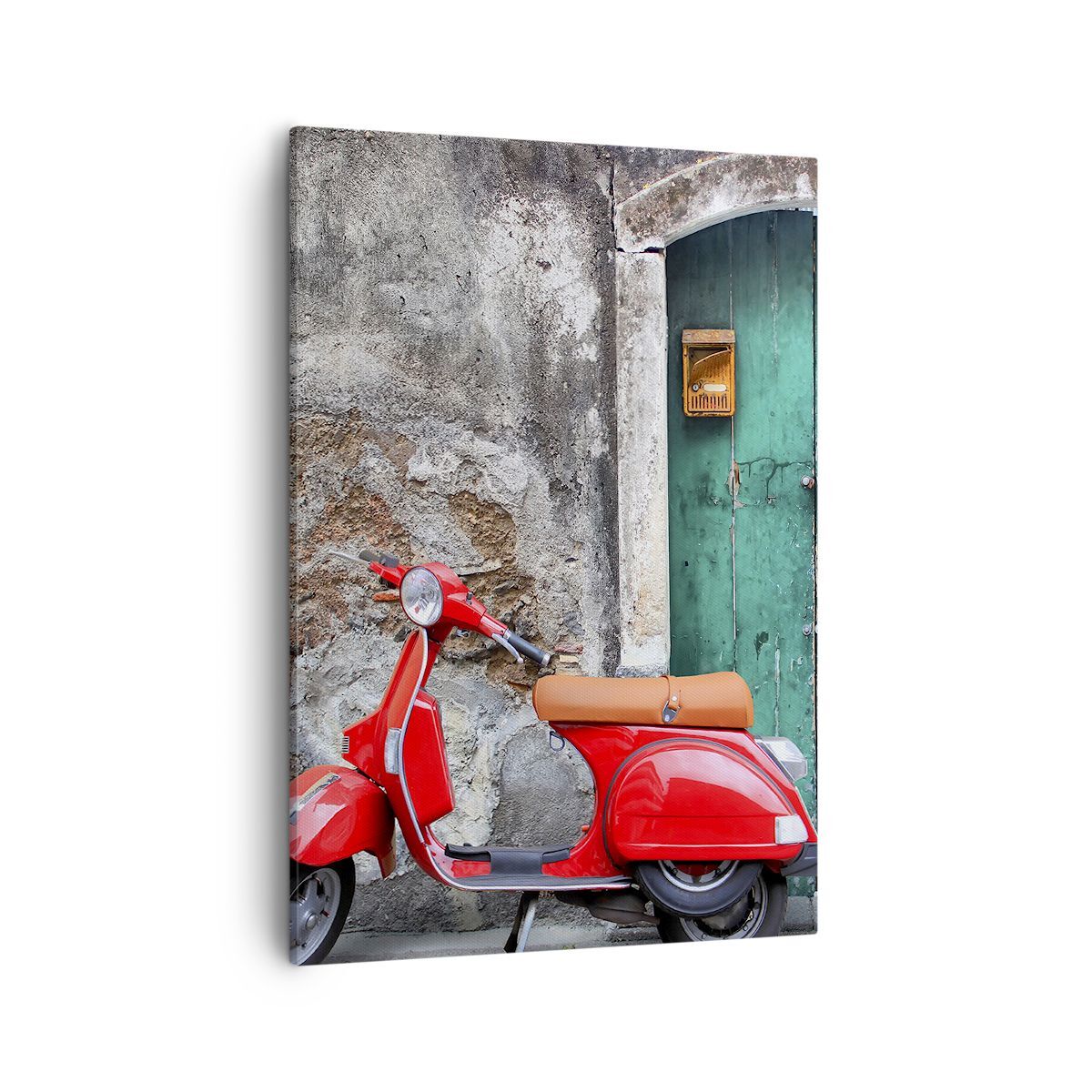Quadro su Tela 50x70cm Scooter trasporto italia retro Stampe Immagini Murale