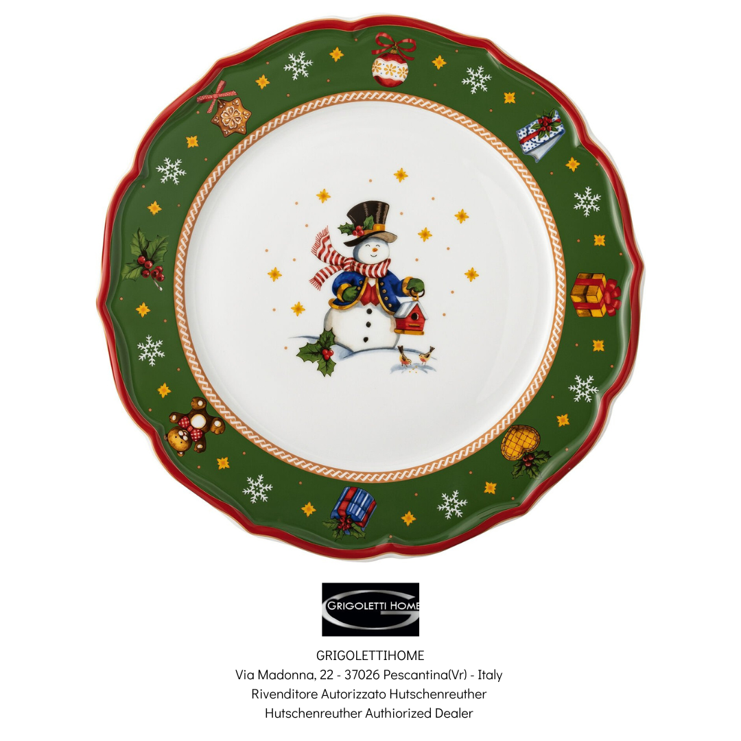 Hutschenreuther - Natale 2023 - Happy Wintertime - Piatto Panettone Piano 33 cm
