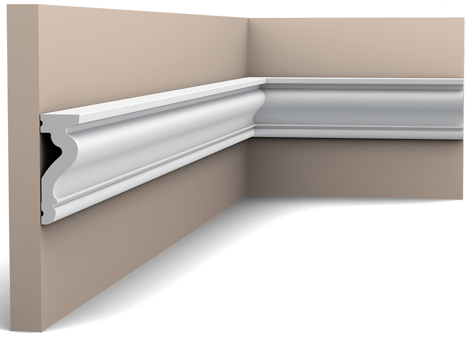 Orac Decor DX174-2300 Cornice Multifunzionale Muro Polistirene Bianco 230x6x2,2