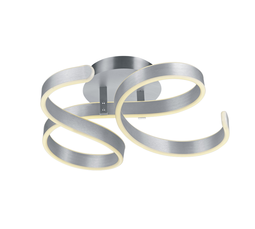 Plafoniera Soffitto Led Moderna 40W  Dimmer Vortici Alluminio Francis GD Trio