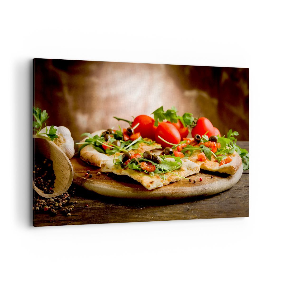 Quadro su Tela 120x80cm Pizza vegetariano italia cibo Stampe Immagini Murale
