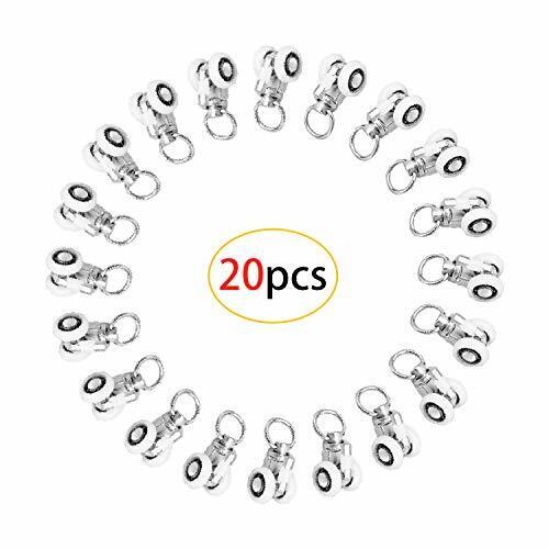 CAILI 20 Pezzi Aluminum Alloy Wheel Window Curtain Glider Track Carrier (O3b)