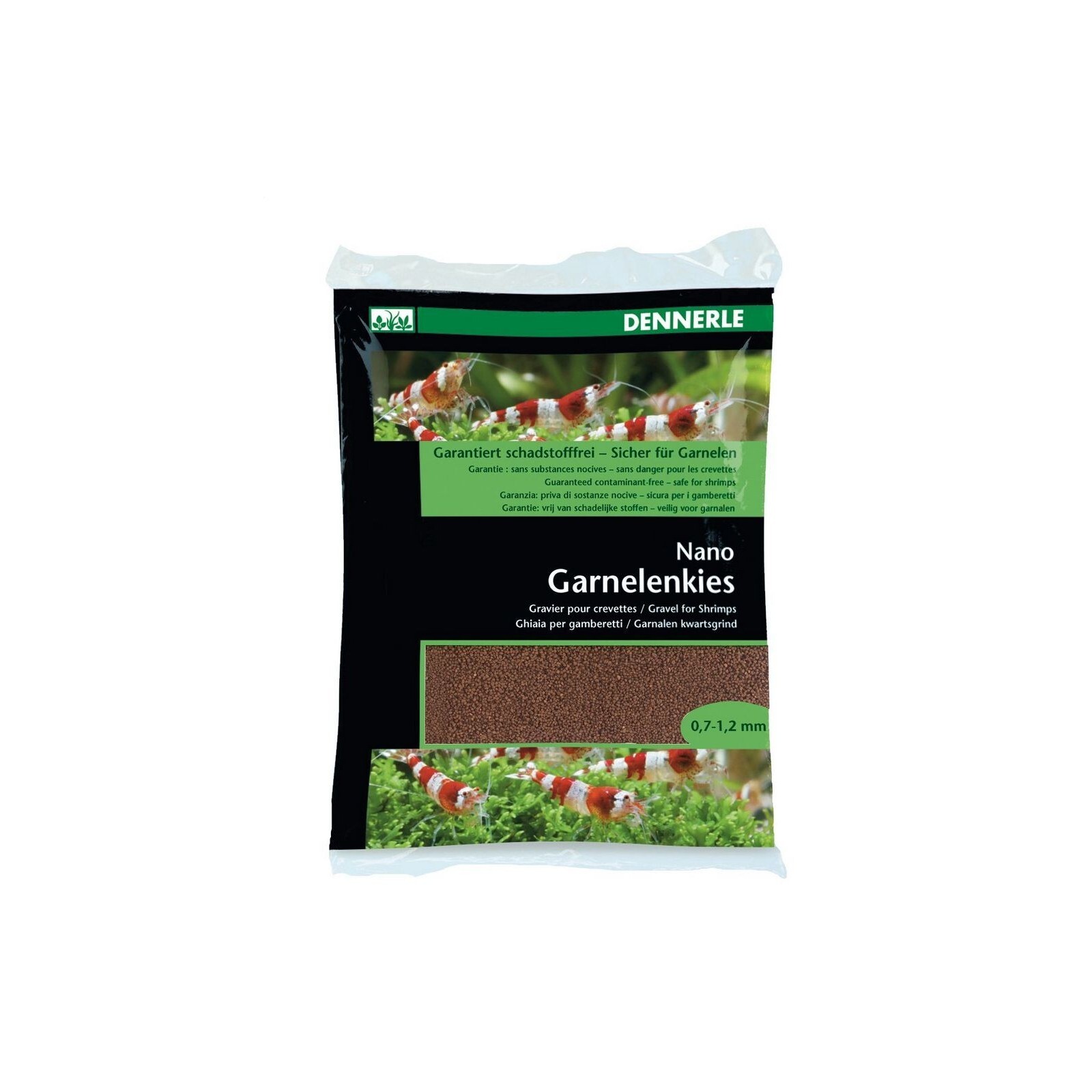 Dennerle 5914 Nano Garnelemkies Borneo Braun Ghiaia per gamberetti acquario 2kg