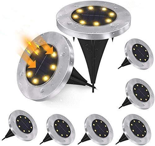 Luci solari da giardino all'aperto, 8 luci da giardino solari a LED per (K5C)