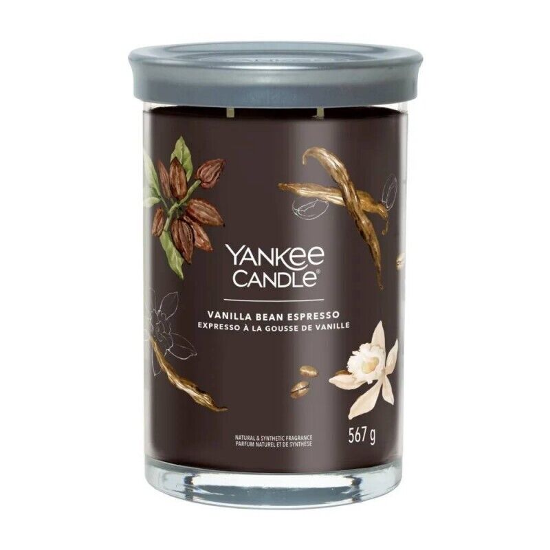 YANKEE CANDLE Vanilla Bean Espresso - candela Signature Tumbler profumata grande