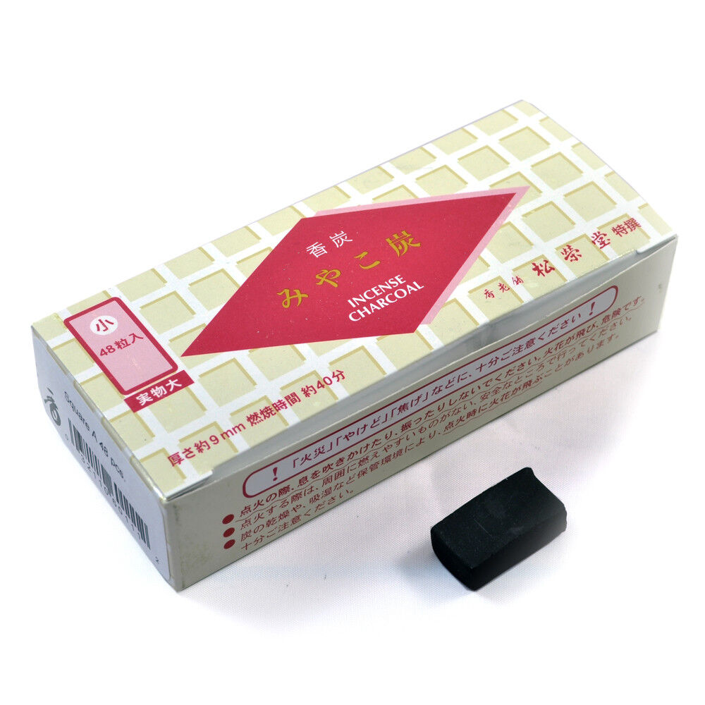 Miyako Sumi Carboncino Per Incenso Tipo A 48 Pezzi Shoyeido