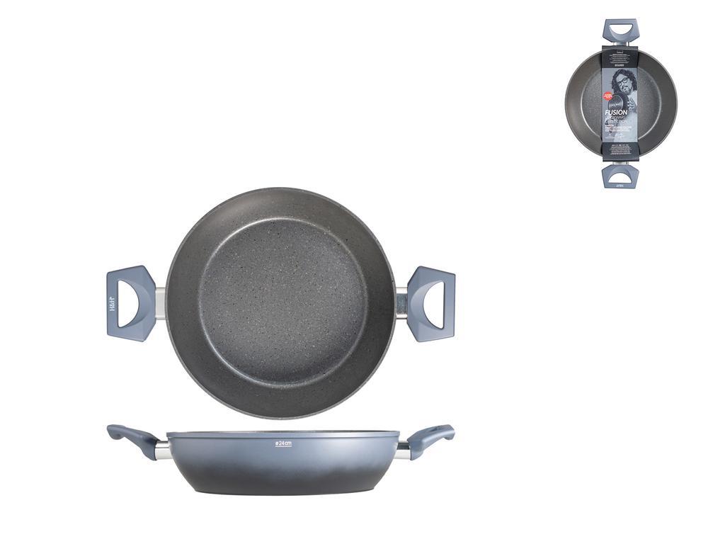H&H Tegame Antiaderente Fusion Borghese Cm 24