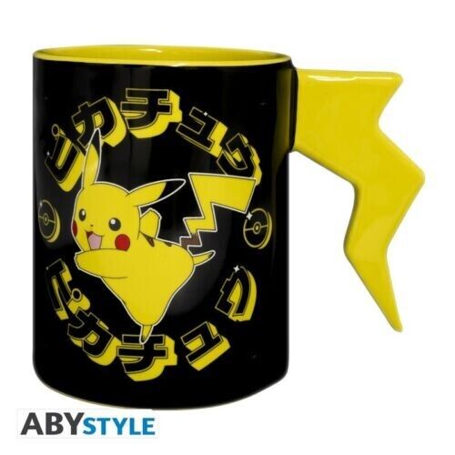 POKEMON - Mug 3D handle - Pikachu lightening bolt TAZZA
