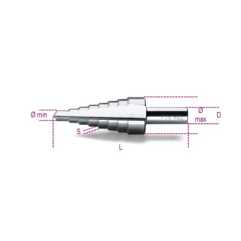 FRESE CONICHE A GRADINO IN ACCIAIO HSS MM 4÷12 ART. 425/2