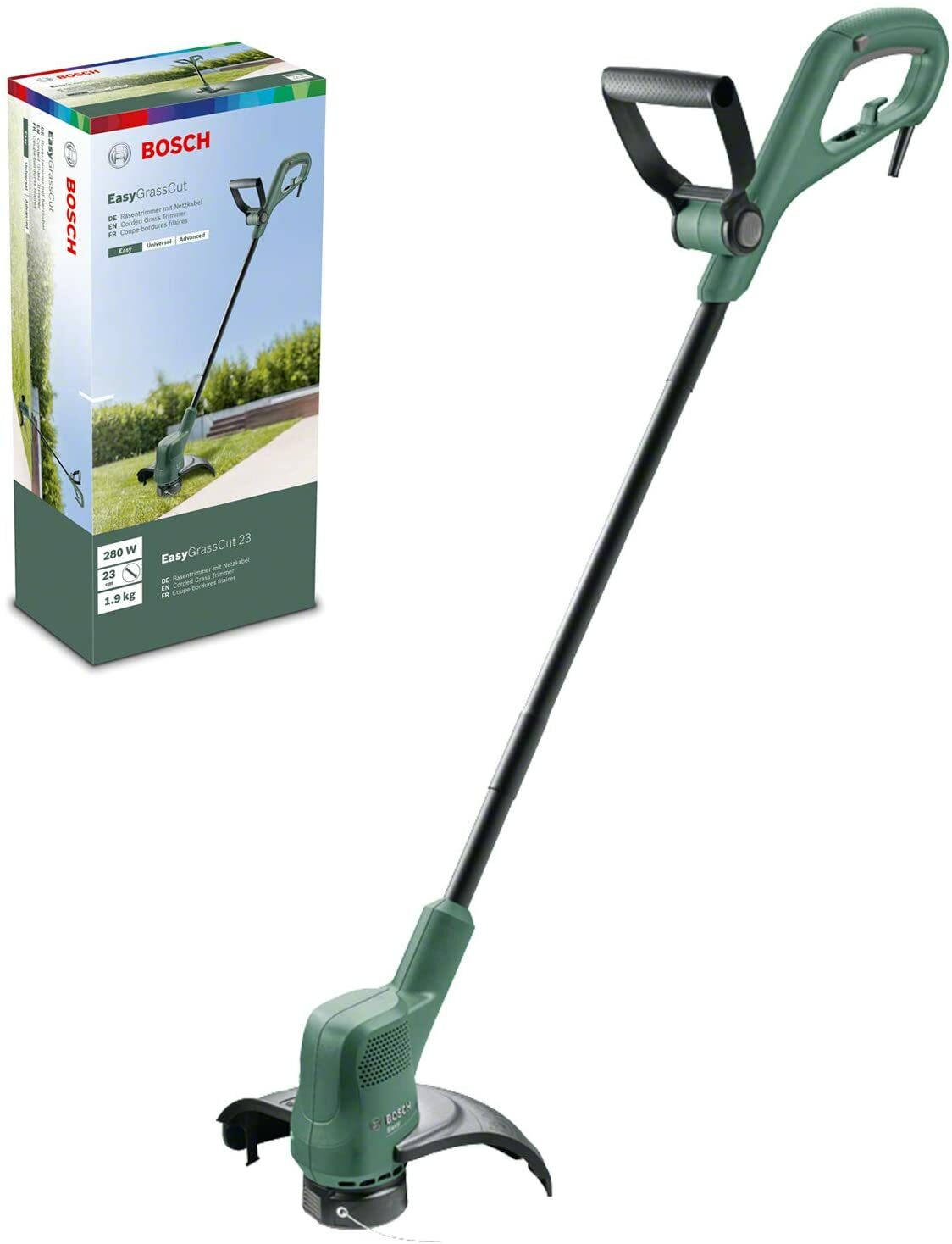 Bosch Tagliabordi elettrico EasyGrassCut 23, 280 Watt, diametro di taglio 23 cm