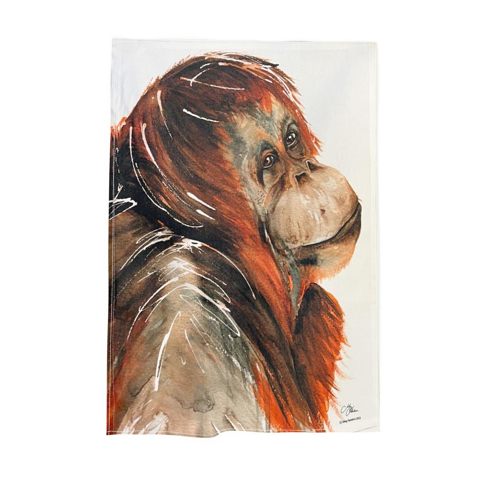 Orangutan Tea Towel | 100% Cotton | Large kitchen towel for drying