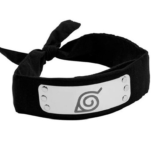 ABYSTYLE NARUTO SHIPPUDEN - KONOHA NERO FASCIA PER CAPELLI BLACK COSPLAY COSTUME