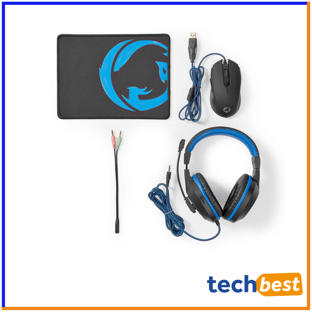 KIT DA GOCO COMBINATO 3 IN 1 CUFFIE MOUSE E TAPPETINO MOUSE
