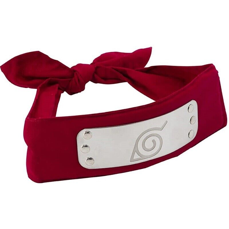 ABYSTYLE NARUTO SHIPPUDEN - KONOHA ROSSO FASCIA PER CAPELLI RED COSPLAY COSTUME