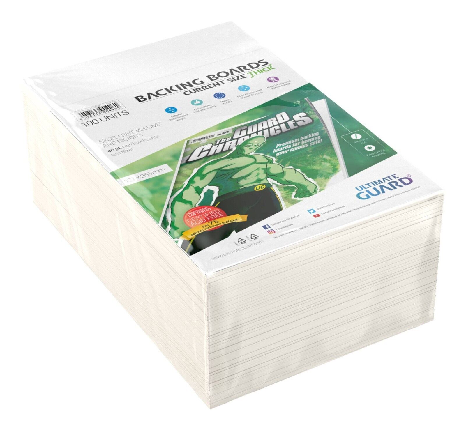 Ultimate Guard Comic Backing Boards Thick Current Size (100) 171×266mm-UGD020032