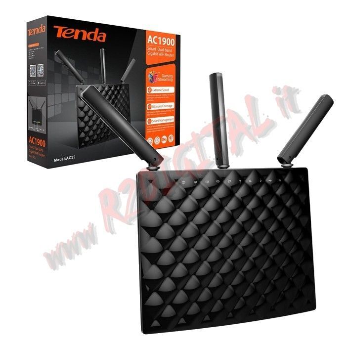 ACCES POINT TENDA AC1900 ROUTER WIRELESS ac15 PRINT SERVER VDSL USB3.0 4K HD NAS