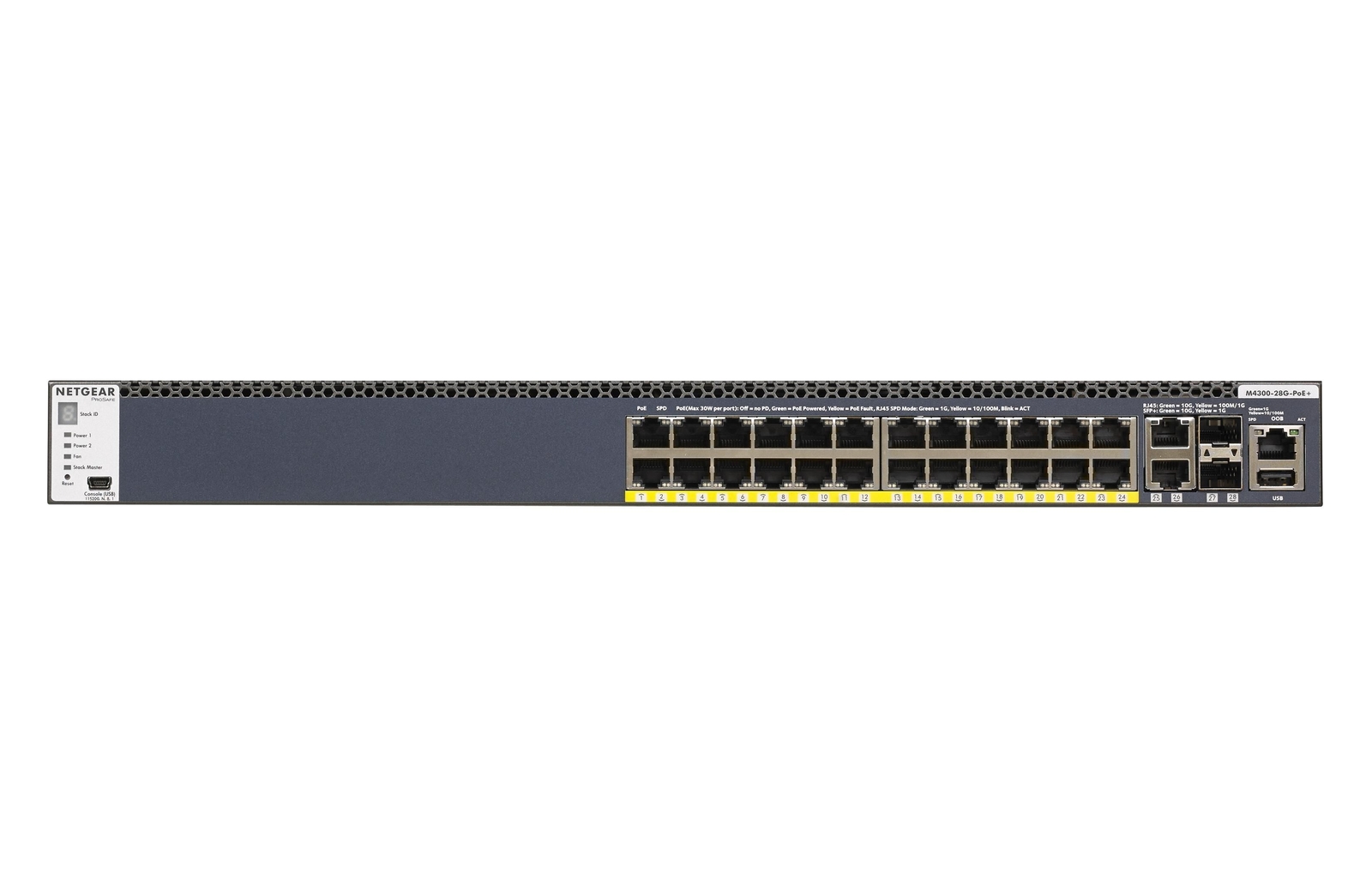 NETGEAR ProSAFE M4300-28G-PoE+ Switch L3 Gestito 2 X 10 100 1000 10000 + 2 X 10
