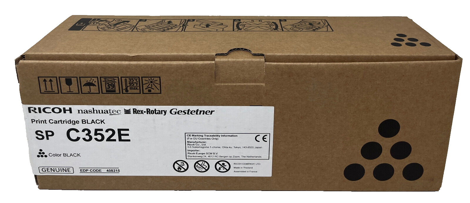 RICOH 408215 TONER ORIGINALE NERO SP C352/SP C352dn 10.000 PG [A BOX]