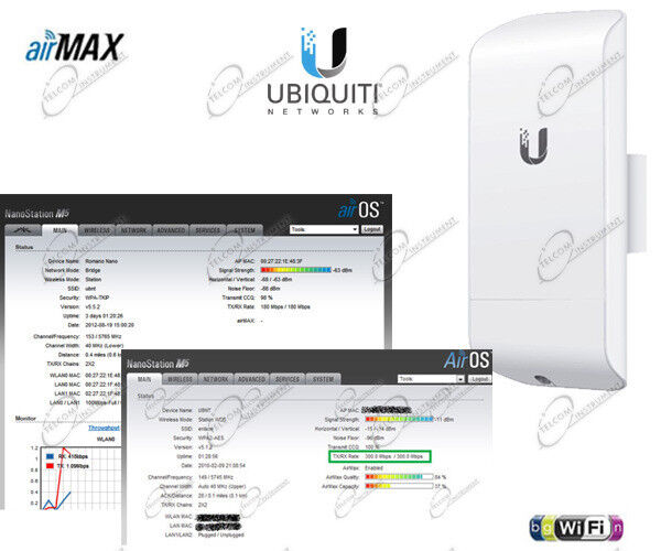 Ubiquiti Loco M2 WiFi Antenna Wireless Nanostation 2.4GHz