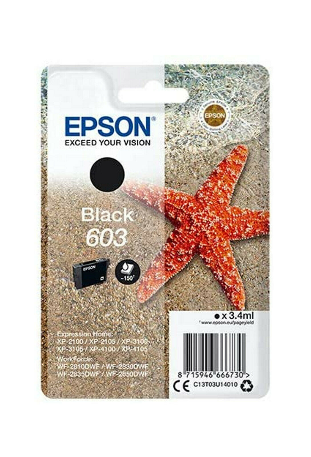 EPSON CARTUCCIA NERO 603 NUOVA ORIGINALE